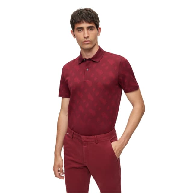 Boss Mens Short Sleeve Polo Shirts Red male M