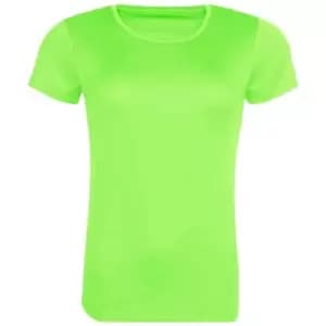 Awdis Womens/Ladies Cool Recycled T-Shirt (L) (Electric Green)