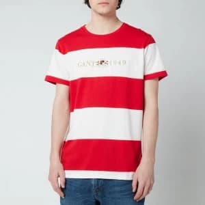 GANT Mens Flag Crest T-Shirt - Bright Red - L