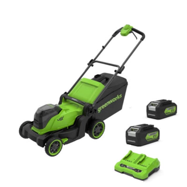 Greenworks MO48L 48v Cordless Rotary Lawnmower 410mm MO48L422-01 Batteries: 2 x 4ah Li-ion