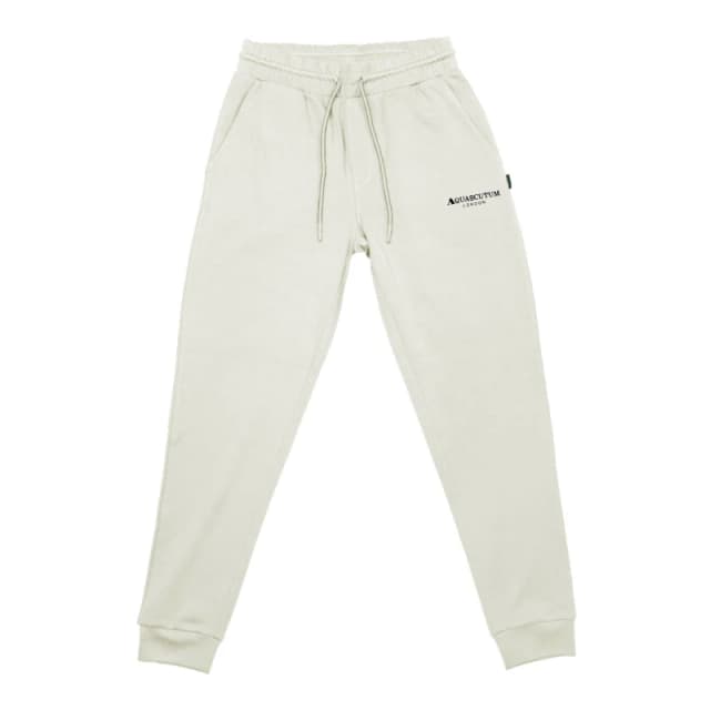 Aquascutum Mens Closed Hem Fleece Joggers Closed Hem Fleece Jogging Bottoms Small Beige 48255804350