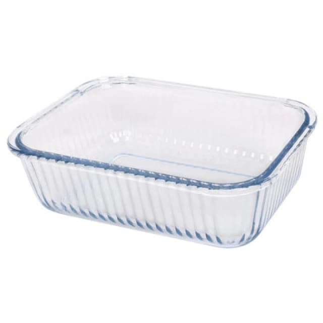 Argon Tableware Optical Rectangular Glass Cake Dish - 22Cm X 16.5Cm