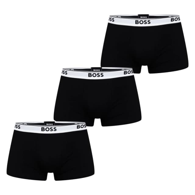 Boss 3 Pack Power Boxer Shorts - Black XL