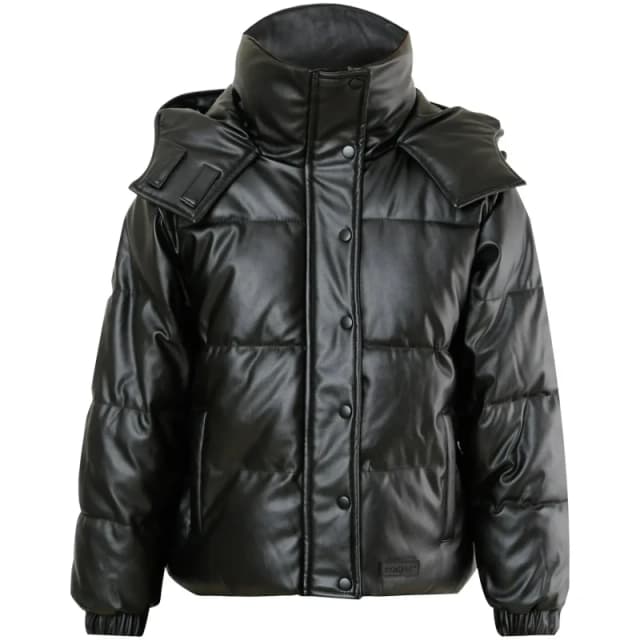 Sixth June Womens Sixth June Faux Leather Puffer Noir Female S