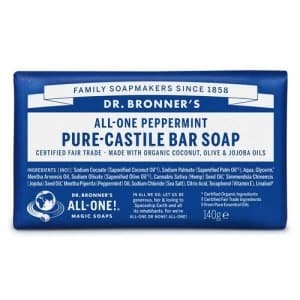 Dr. Bronner's Peppermint ekologiskas kietas muilas