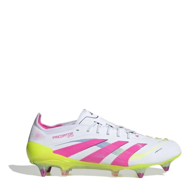 adidas Predator Elite Soft Ground Football Boots White/Pink male 6 (39.3)