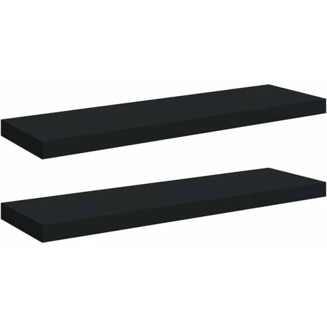 VIDAXL Vidaxl - Floating Wall Shelves 2 pcs Black 80x23.5x3.8cm mdf 8720286074671