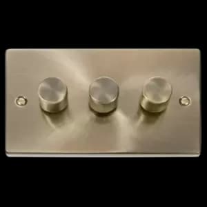 Click Scolmore Deco 3 Gang 400W-VA 2 Way Resistive-Inductive Dimmer Switch - VPAB153