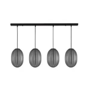 Larissa Lighting - Larissa Rhodes Ceiling Pendant Bar Light 4x E14 Max 7W Black