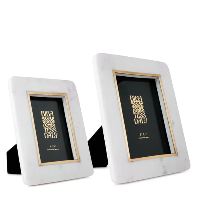 Biba x Tess Daly Lux Photo Frame White unisex 4x6in
