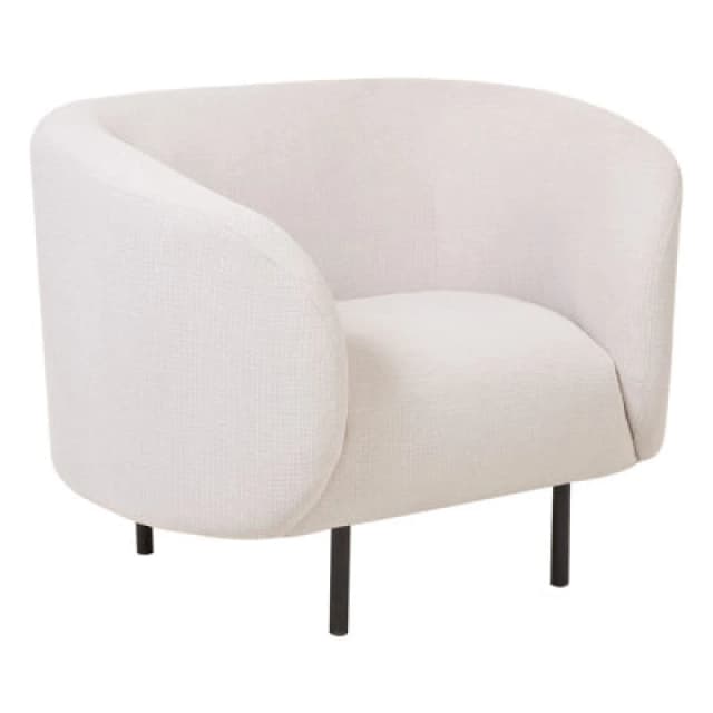 Beliani Fabric Armchair Beige Loen
