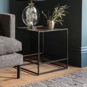 Gallery Direct Hadston Side Table Antique Gold