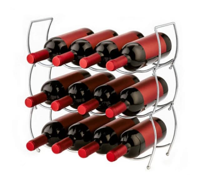 Innoteck Essentials 3 Tier Chrome Stackable Wine Rack.
