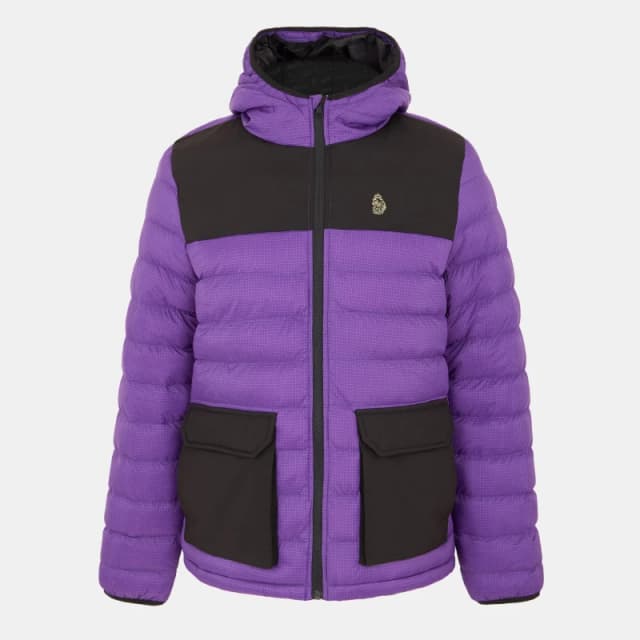 Luke Mens Medium Puffer Jacket Purple male Small
