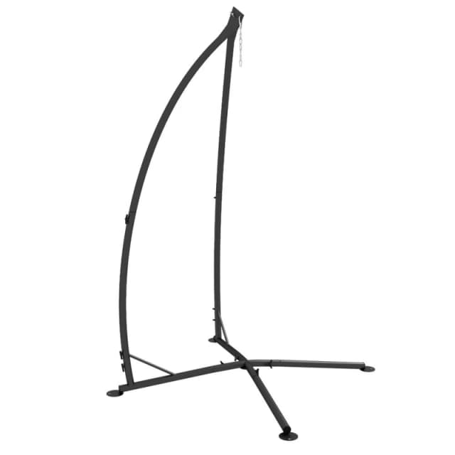Outsunny Hammock Chair Stand Metal Frame Hammock Stand Only, Black 84A-313V00BK