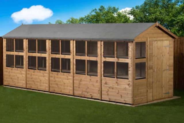 Empire Sheds Empire Apex Potting Shed 6X20 Double Door