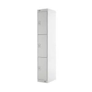 Express Standard Locker 3 Door W300xD300xH1800mm Light Grey MC00143