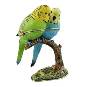 Treasured Trinkets Two Budgerigars