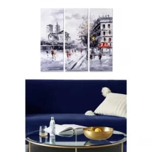 MDF712360651 Multicolor Decorative MDF Painting (3 Pieces)