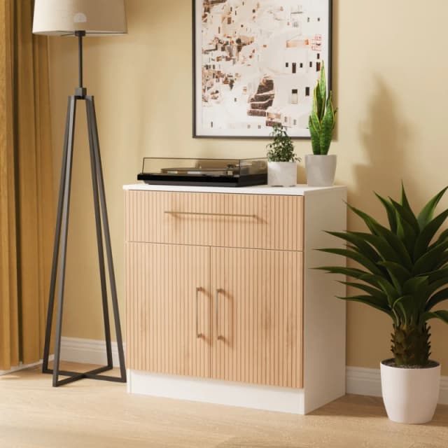 Ready Assembled 2 U Gloucester 1 Drawer 2 Door Sideboard (Ready Assembled) in White White Unisex