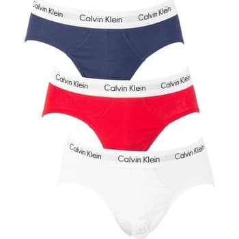 Calvin Klein Jeans 3 Pack Cotton Stretch Briefs mens Boxer shorts in Multicolour - Sizes UK M,UK L,One size