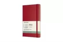 Moleskine 2022 12-Month Weekly Large Hardcover Notebook : Scarlet Red