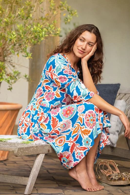 Brakeburn Womens Full Bloom Knee Length Dress Size: 8 Multicolor Female 8