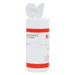5 Star Office General Purpose Wipes Tub of 100 Sheets