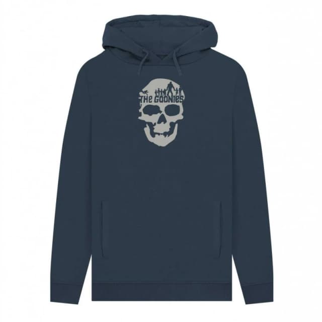 The Goonies Mens Graphic Skull Hoodie in Navy Size: Small Navy Male S