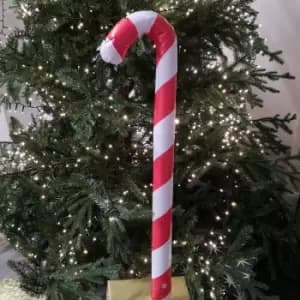 Samuel Alexander - 6pcs x 85cm Indoor Outdoor Manual Inflatable Vinyl Party Christmas Candy Canes in Red & White