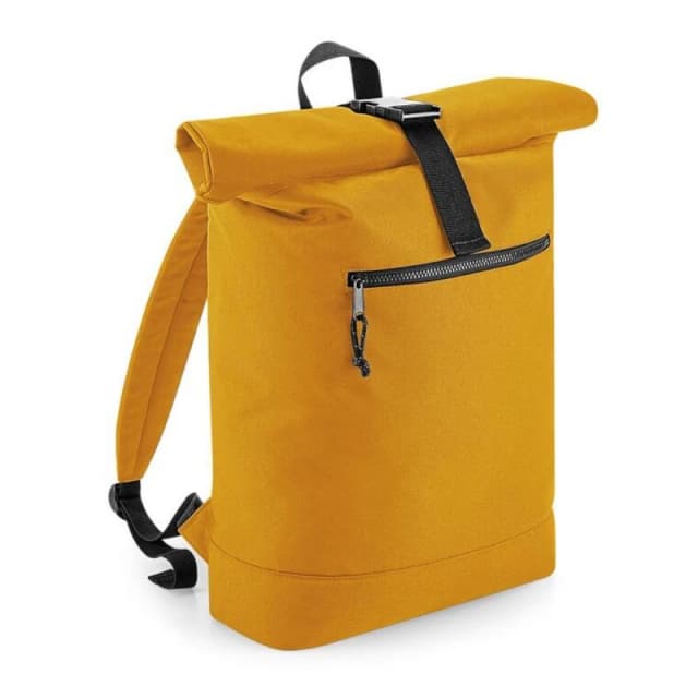 Bagbase Mens Roll Top Backpack in Mustard Mustard Male
