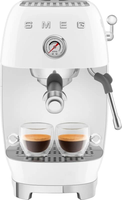 Smeg 50's Style Cold Brew Espresso Coffee Machine - White - ECF03WHUK