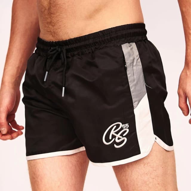 Crosshatch Swim Shorts Mens Swim Shorts Small Black 35578703350
