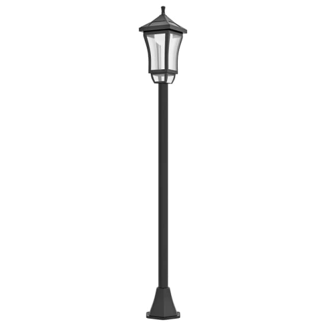 Outsunny 1.3 m LED Garden Lamp Post Light, Waterproof IP44, Cool White, Black B30-053V00BK