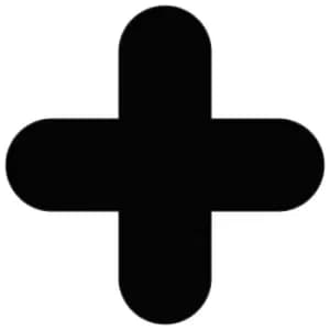 PVC floor markings, cross shape, pack of 50, black