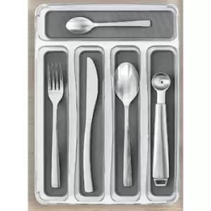 5 Compartment Cutlery Organiser Clear