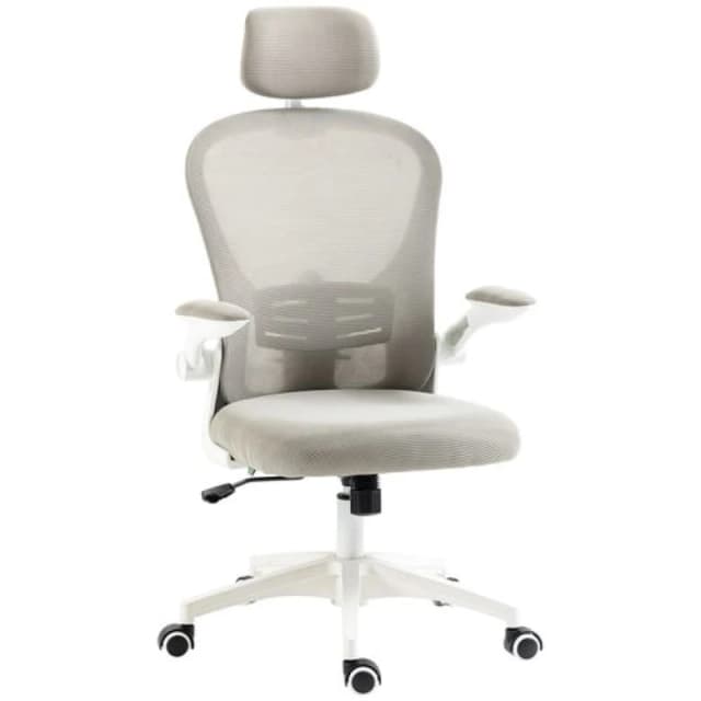 VINSETTO Vinsetto - Mesh Office Chair with Headrest, 4D Lumbar Support, Flip-up Arm 5056725553647