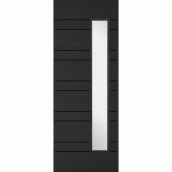 LPD Timber Composite External Door Newmarket Charcoal Grey Glazed - 1981mm x 838mm (33 Inches)