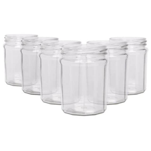 Argon Tableware Glass Jam Jars - 380Ml - Pack Of 6