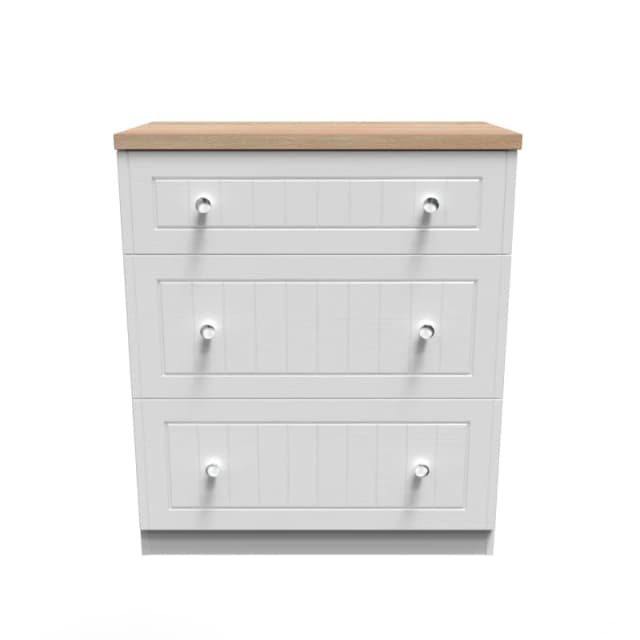 Ready Assembled 2 U Norton 3 Drawer Deep Chest (Ready Assembled) in White Size: Medium White Unisex Medium