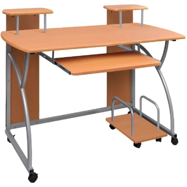 Vidaxl Computer Desk Brown 110X52X88.5cm Engineered Wood, Brown 20583