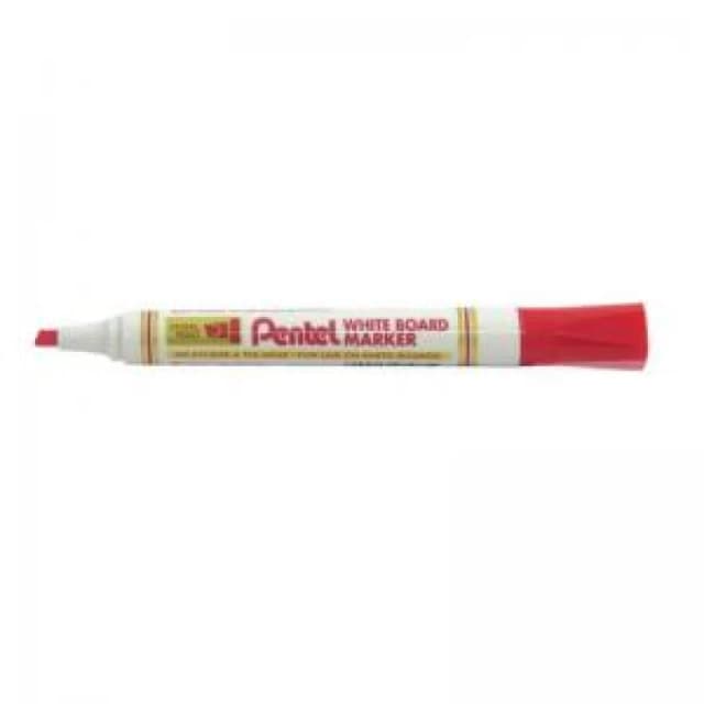 Pentel Everyday Drywipe Marker Chisel Tip Red - 12 Pack (MW86-BE)