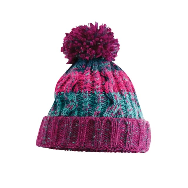 Beechfield Beechfield Men Corkscrew Beanie in Pink Pink One Size Male 5063470671083