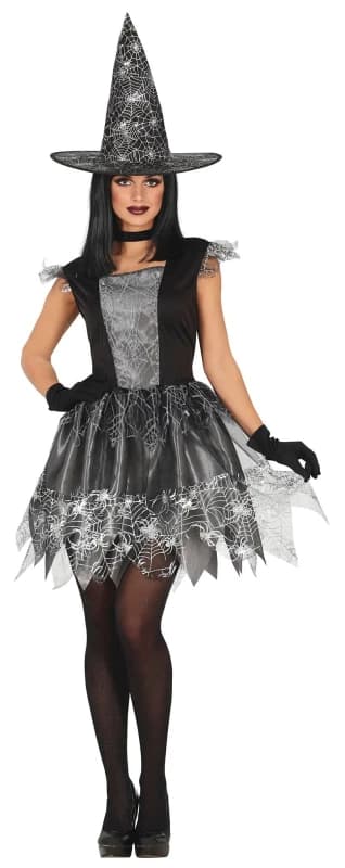 Fiestas Guirca Fancy Dress Adult Witch in Black Size: Small Black Unisex S
