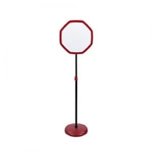 Bi Office Octogonal Safety Floor Sign Magnetic Drywipe Red