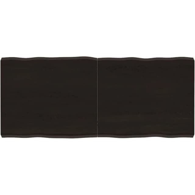 Vidaxl Table Top Dark Brown 140X60X(2-6) Cm Treated Solid Wood Live Edge, Brown 364033
