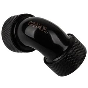 Alphacool Eiszapfen 16mm Hard Tube 90 Degree Fitting - Deep Black