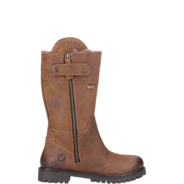 Cotswold Womens Bushcombe Mid Calf Leather Boots UK Size 4 (EU 37) TAN COT819-TAN-4