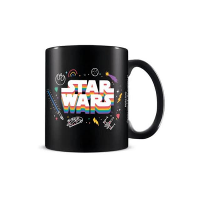 Star Wars Pride Rainbow Logo Mug Black unisex