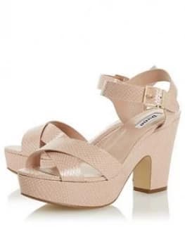 Dune London Lylenes Heeled Sandal - Nude